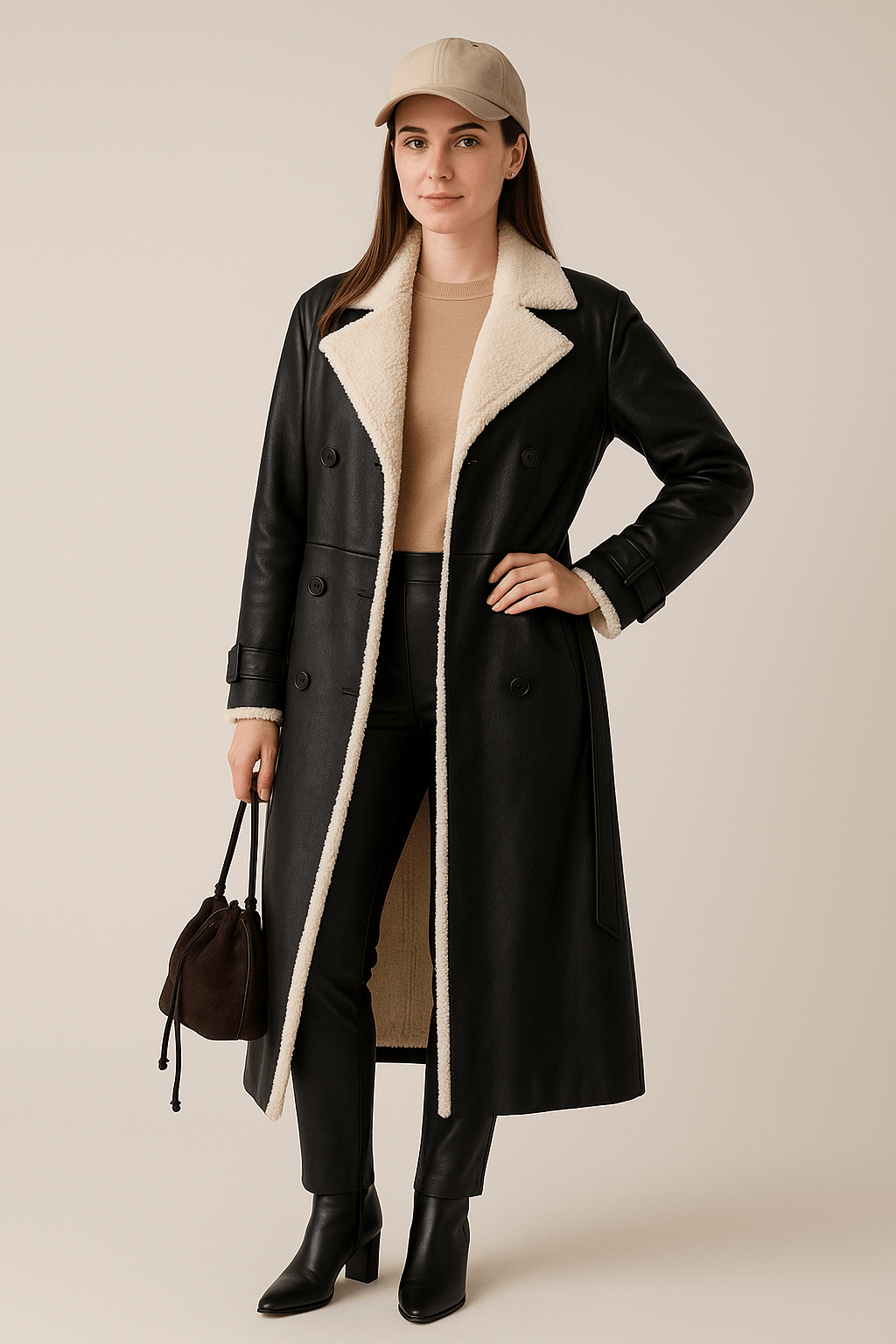 Ashford | Sienna – Women’s Oversized Belted Coat with Shearling Lining - Ashford London Clothing