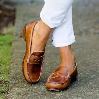 Ashford | Signe – Women’s Smooth Leather Orthopaedic Moccasin Loafers - Ashford London Clothing