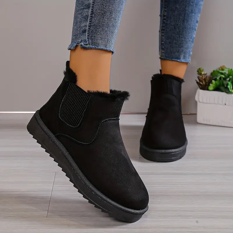 Ashford | Sigrid – Women’s Fluffy Thermal Slip - On Snow Boots with Fleece Lining - Ashford London Clothing