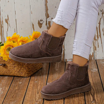 Ashford | Sigrid – Women’s Fluffy Thermal Slip - On Snow Boots with Fleece Lining - Ashford London Clothing