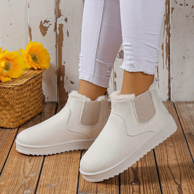 Ashford | Sigrid – Women’s Fluffy Thermal Slip - On Snow Boots with Fleece Lining - Ashford London Clothing