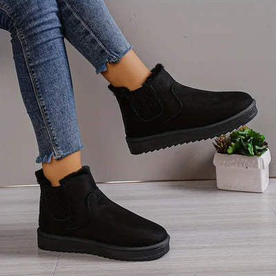 Ashford | Sigrid – Women’s Fluffy Thermal Slip - On Snow Boots with Fleece Lining - Ashford London Clothing