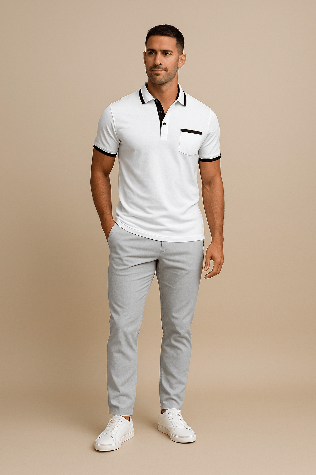 Ashford | Slim Fit Polo Shirt – Contrast Trim Casual Staple - Ashford London Clothing
