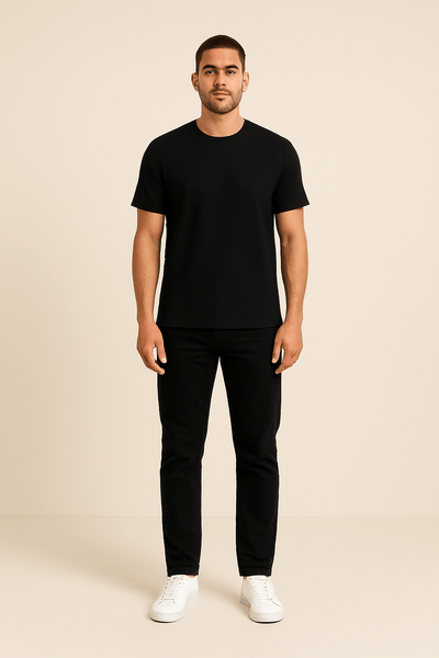 Ashford | Soft Waffle T-Shirt – Lightweight Short Sleeve Comfort Tee - Ashford London Clothing