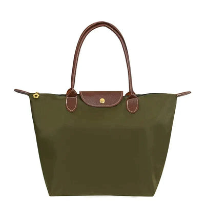 Ashford | Solène – Elegance - Urban Women’s Handbag – Nylon Fabric – Spacious Design – Leather Handles – Button Closure - Ashford London Clothing