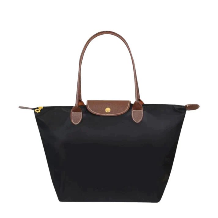 Ashford | Solène – Elegance - Urban Women’s Handbag – Nylon Fabric – Spacious Design – Leather Handles – Button Closure - Ashford London Clothing