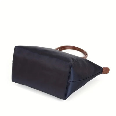 Ashford | Solène – Elegance - Urban Women’s Handbag – Nylon Fabric – Spacious Design – Leather Handles – Button Closure - Ashford London Clothing