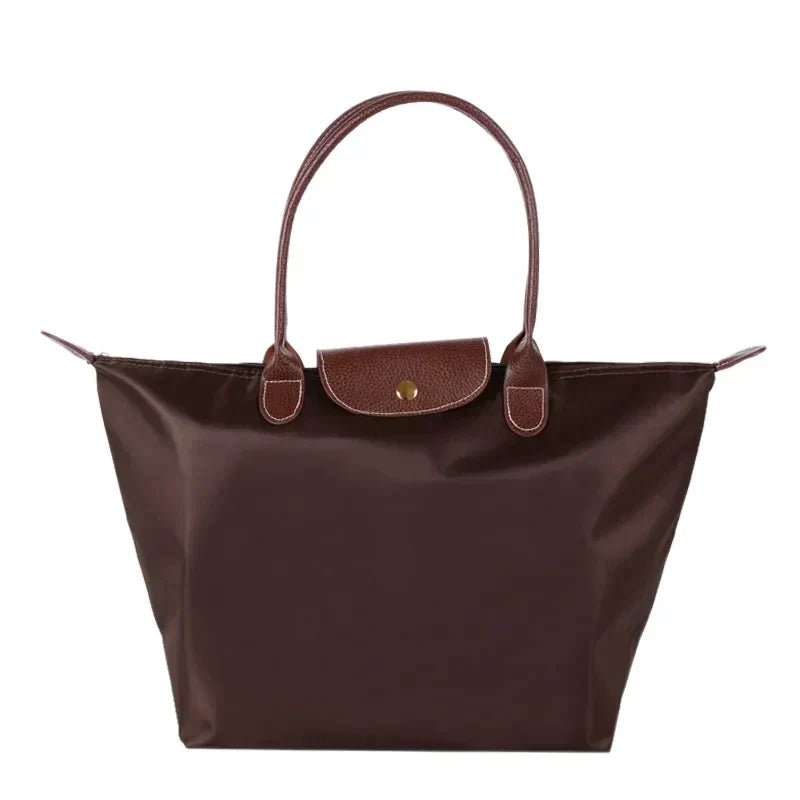 Ashford | Solène – Elegance - Urban Women’s Handbag – Nylon Fabric – Spacious Design – Leather Handles – Button Closure - Ashford London Clothing