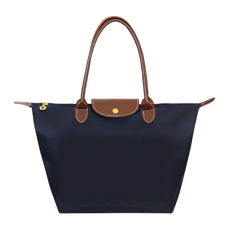Ashford | Solène – Elegance - Urban Women’s Handbag – Nylon Fabric – Spacious Design – Leather Handles – Button Closure - Ashford London Clothing