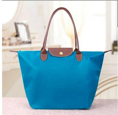 Ashford | Solène – Elegance - Urban Women’s Handbag – Nylon Fabric – Spacious Design – Leather Handles – Button Closure - Ashford London Clothing