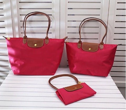 Ashford | Solène – Elegance - Urban Women’s Handbag – Nylon Fabric – Spacious Design – Leather Handles – Button Closure - Ashford London Clothing