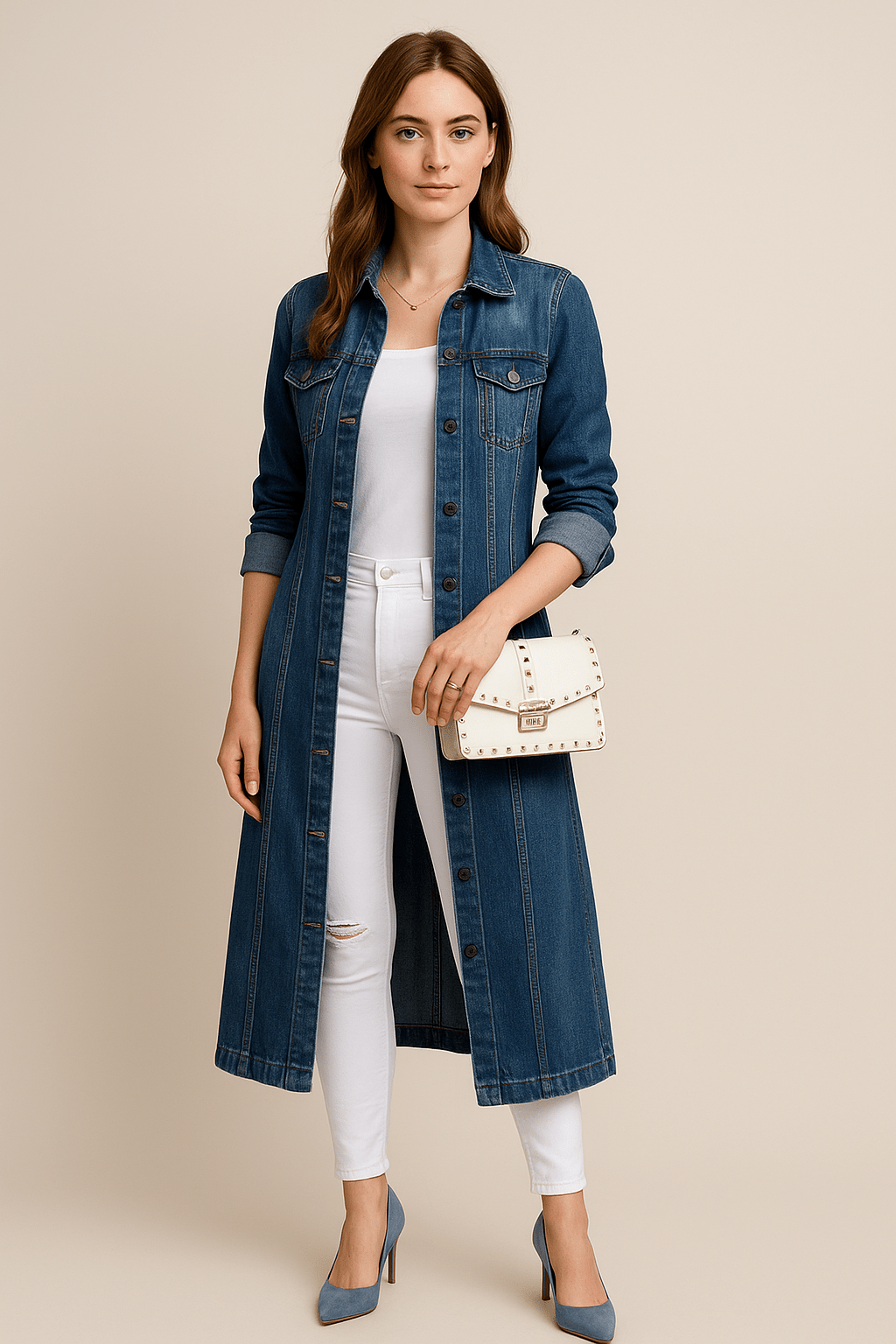 Ashford | Soraya – Women’s Distressed Denim Trench Coat with Relaxed Fit - Ashford London Clothing