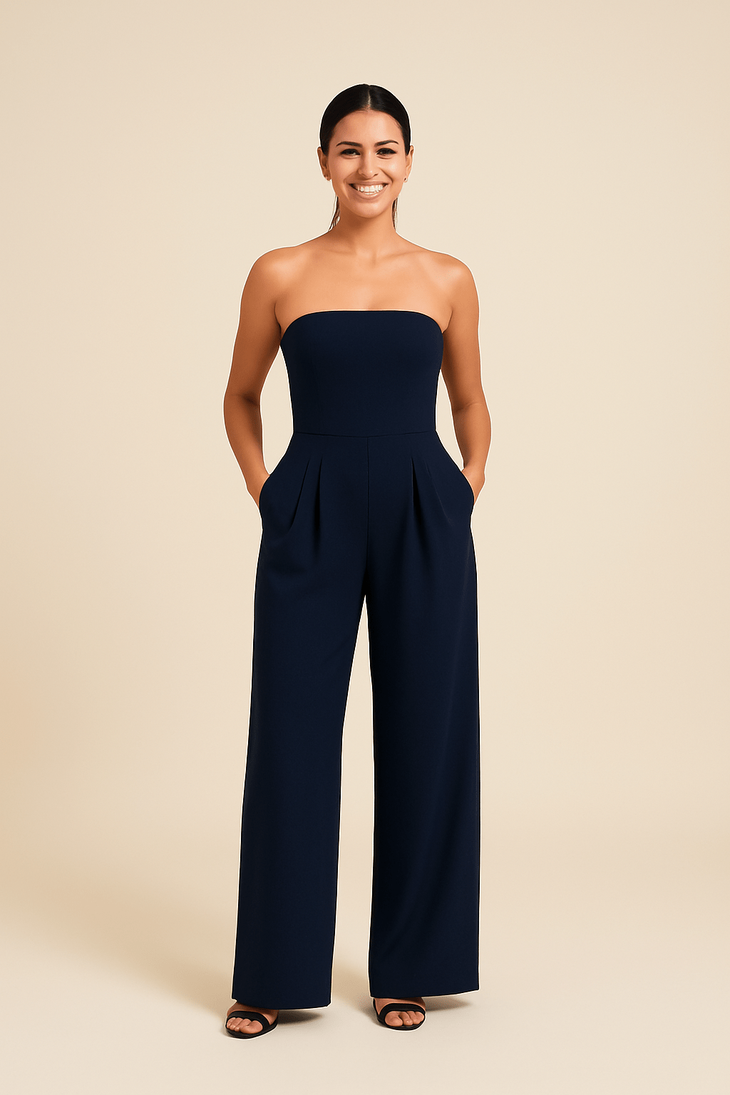 Ashford | Strapless Wide - Leg Jumpsuit - Ashford London Clothing