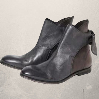 Ashford | Synnøve – Women’s Ankle Boots Sleek Fit, Wrap Tie, Flat Sole - Ashford London Clothing