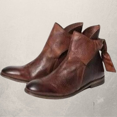 Ashford | Synnøve – Women’s Ankle Boots Sleek Fit, Wrap Tie, Flat Sole - Ashford London Clothing