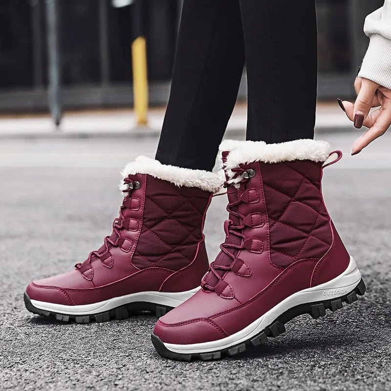 Ashford | Talia – Women’s Cozy Outdoor Lace - Up Boots with Warm Lining - Ashford London Clothing
