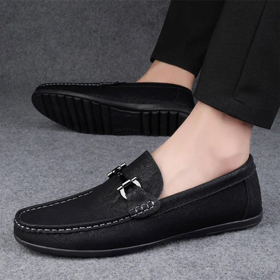 Ashford | Thierry – Men's Leather Slip - On Loafers with Timeless Appeal - Ashford London Clothing