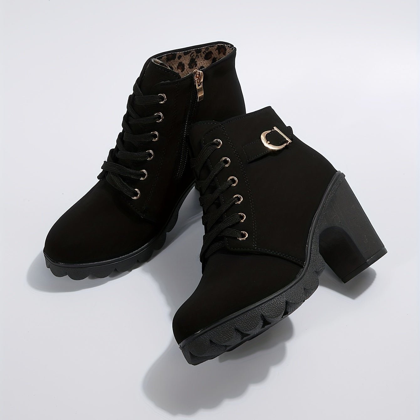 Ashford | Thyra – Women’s Heeled Ankle Boots in Suede with Side Zip & Block Heel - Ashford London Clothing