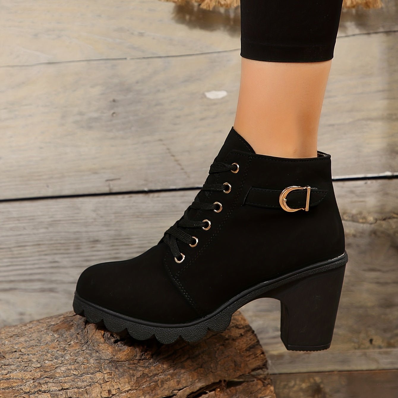 Ashford | Thyra – Women’s Heeled Ankle Boots in Suede with Side Zip & Block Heel - Ashford London Clothing