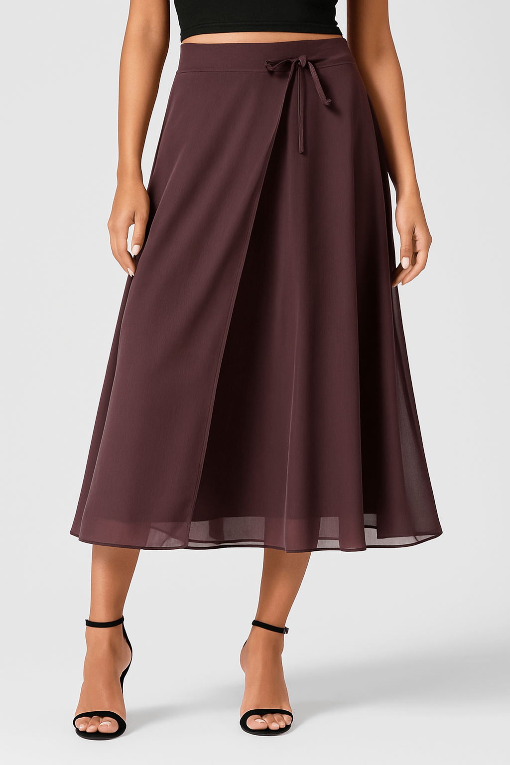 Ashford | Viral "Hey Lara" Flowy High - Waisted Mesh Midi Skirt with Drawstring & Side Pockets - Ashford London Clothing
