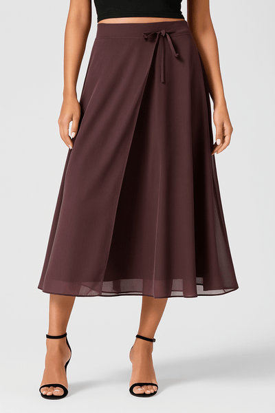 Ashford | Viral "Hey Lara" Flowy High - Waisted Mesh Midi Skirt with Drawstring & Side Pockets - Ashford London Clothing