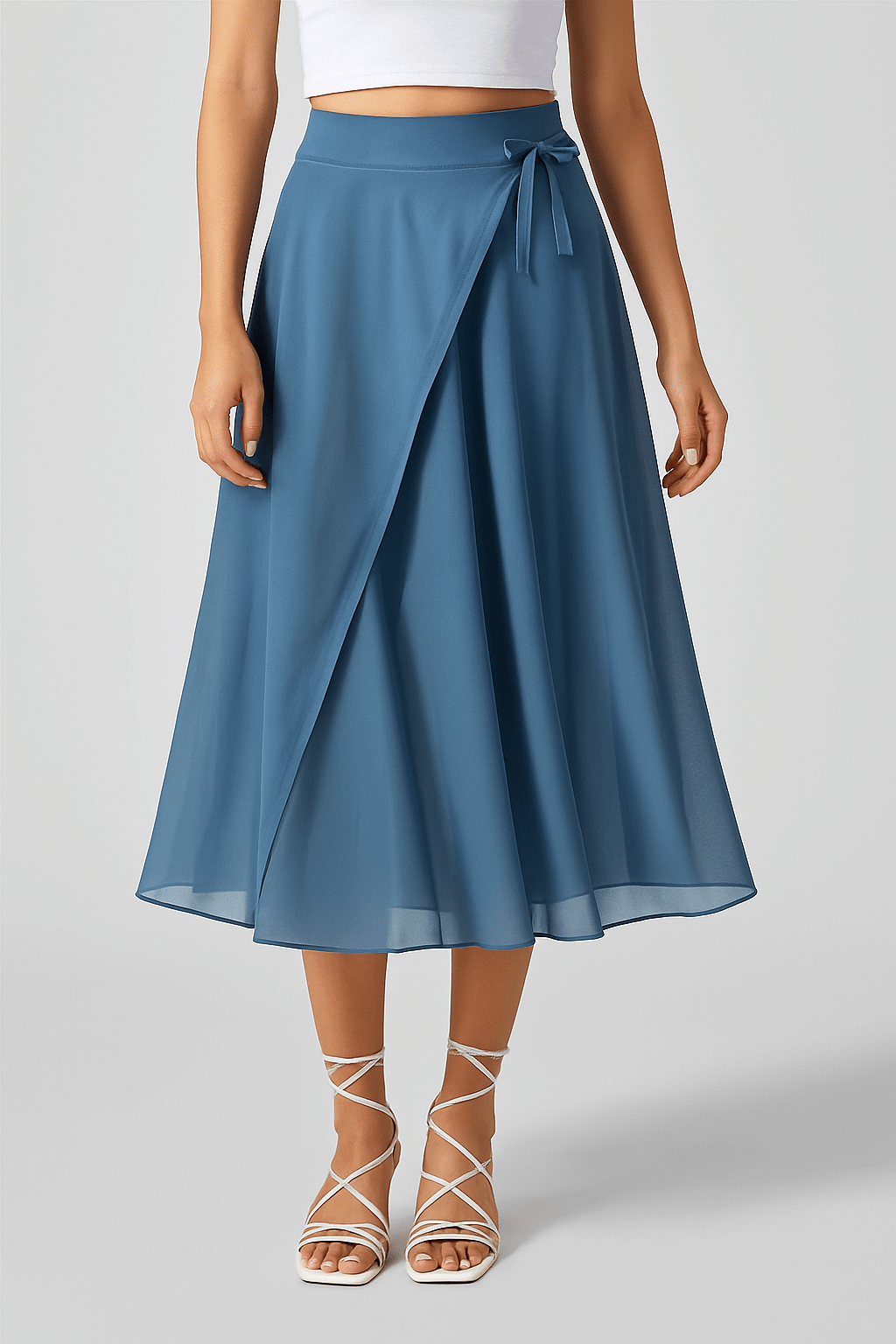 Ashford | Viral "Hey Lara" Flowy High - Waisted Mesh Midi Skirt with Drawstring & Side Pockets - Ashford London Clothing