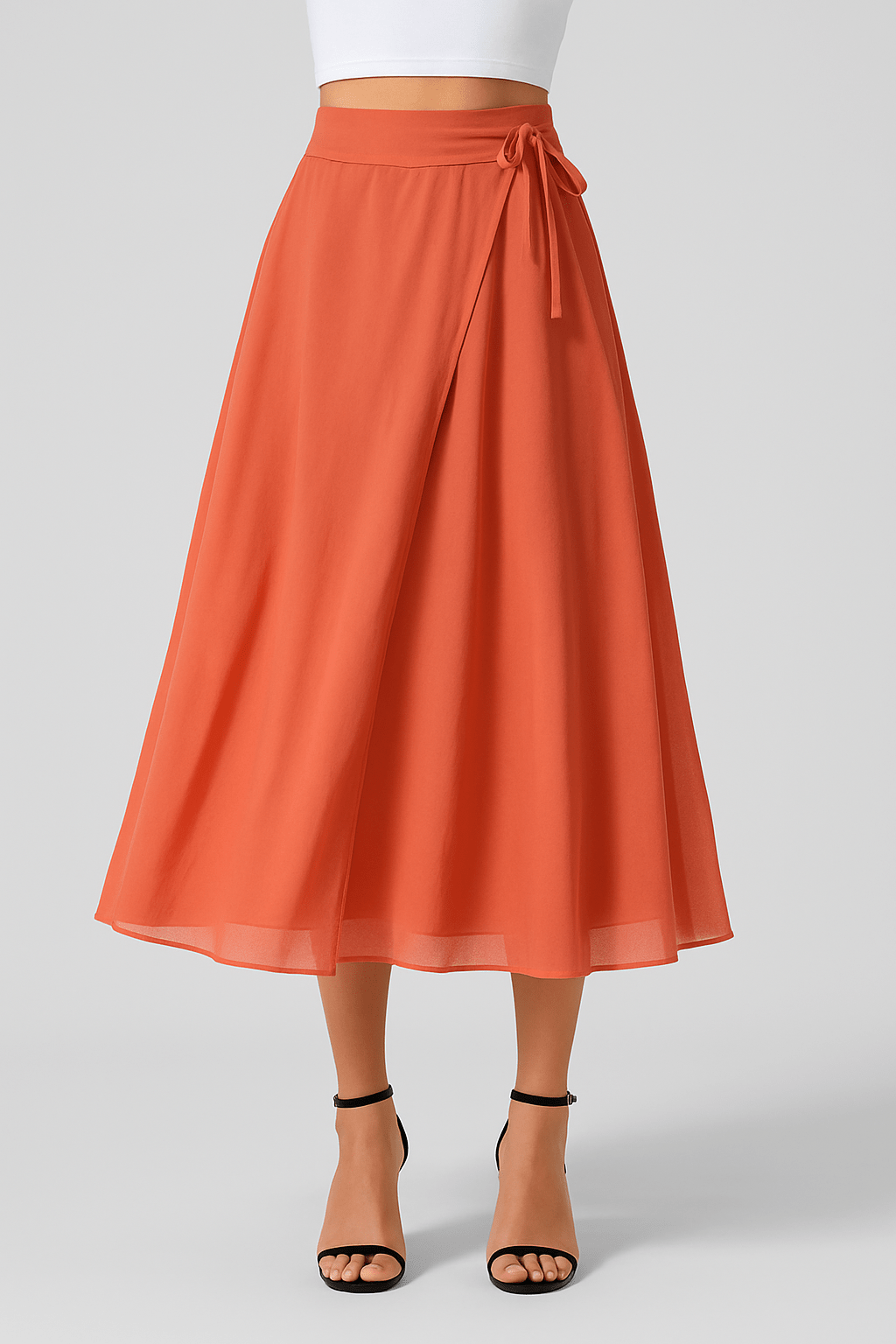 Ashford | Viral "Hey Lara" Flowy High - Waisted Mesh Midi Skirt with Drawstring & Side Pockets - Ashford London Clothing