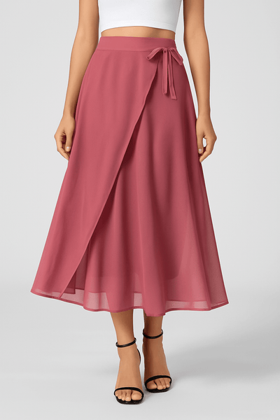 Ashford | Viral "Hey Lara" Flowy High - Waisted Mesh Midi Skirt with Drawstring & Side Pockets - Ashford London Clothing