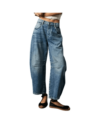 Ashford | Wide Leg High Waist Jeans – Women'S Wide Leg High Waisted Jeans – Elegant Fit, - Ashford London Clothing