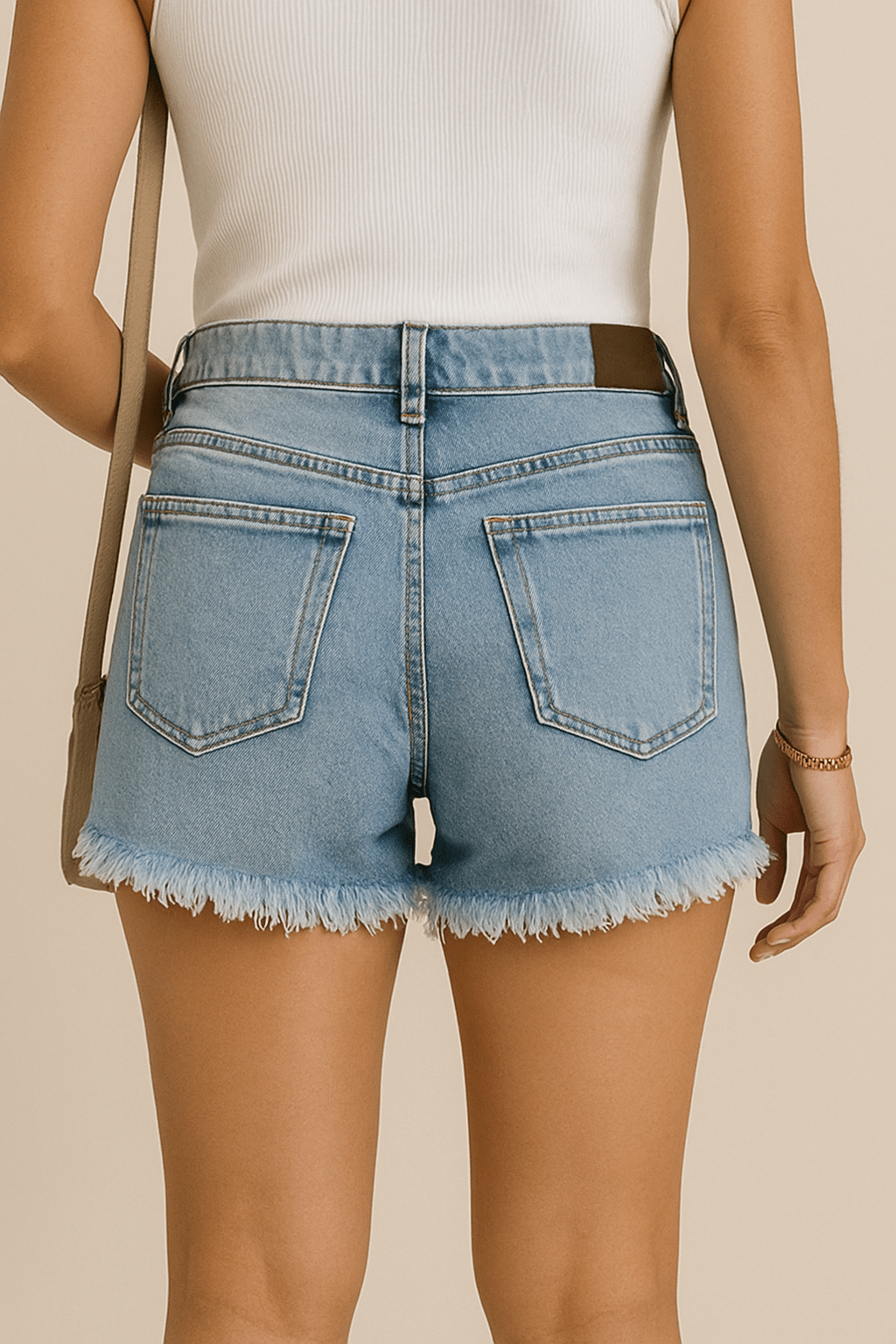 Ashford | Wilma Ripped Mid - Rise Denim Shorts - Ashford London Clothing