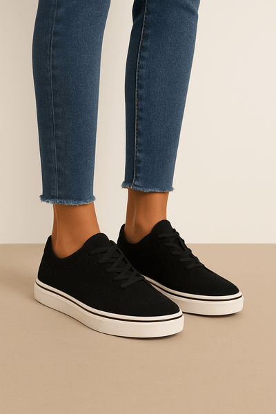 Ashford | Women's Casual Sneakers Lace - Up - Comfortable Fit - Flat Sole Trainers - Ashford London Clothing