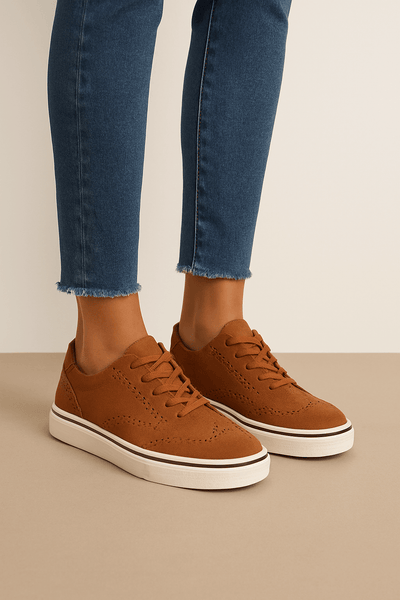Ashford | Women's Casual Sneakers Lace - Up - Comfortable Fit - Flat Sole Trainers - Ashford London Clothing