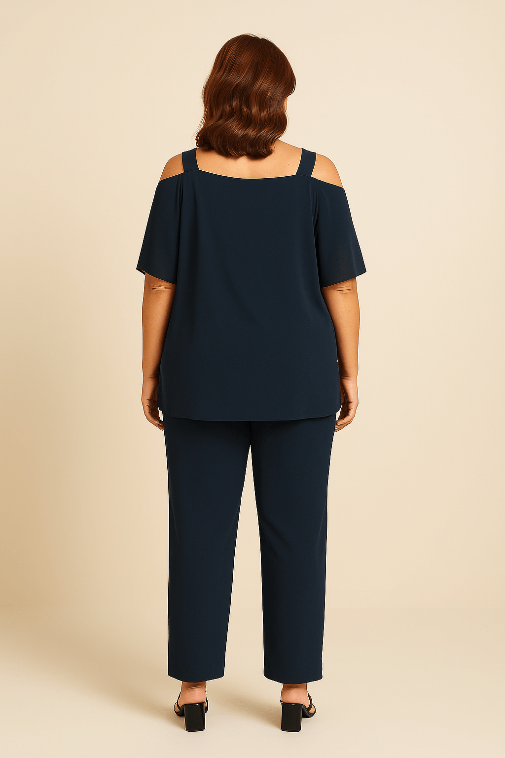 Ashford | Women's Cold Shoulder Two - Piece Set – Flowing Elegant Fit - Ashford London Clothing