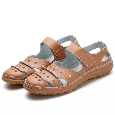Ashford | Women’s Comfort Sandals – Leather Look – Adjustable Straps – Cushioned Sole - Ashford London Clothing