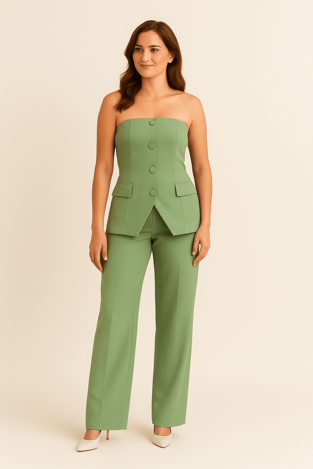Ashford | Women's Elegant Jumpsuit – Tie Waist & Wide - Leg Cut (open) - Ashford London Clothing