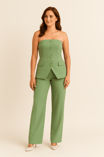 Ashford | Women's Elegant Jumpsuit – Tie Waist & Wide - Leg Cut (open) - Ashford London Clothing