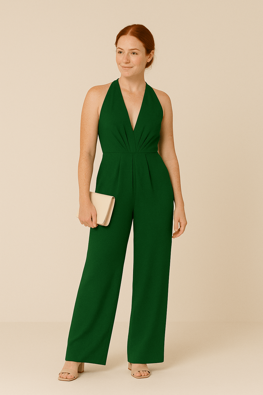 Ashford | Women's Elegant Jumpsuit – Tie Waist & Wide - Leg Cut (wear) - Ashford London Clothing