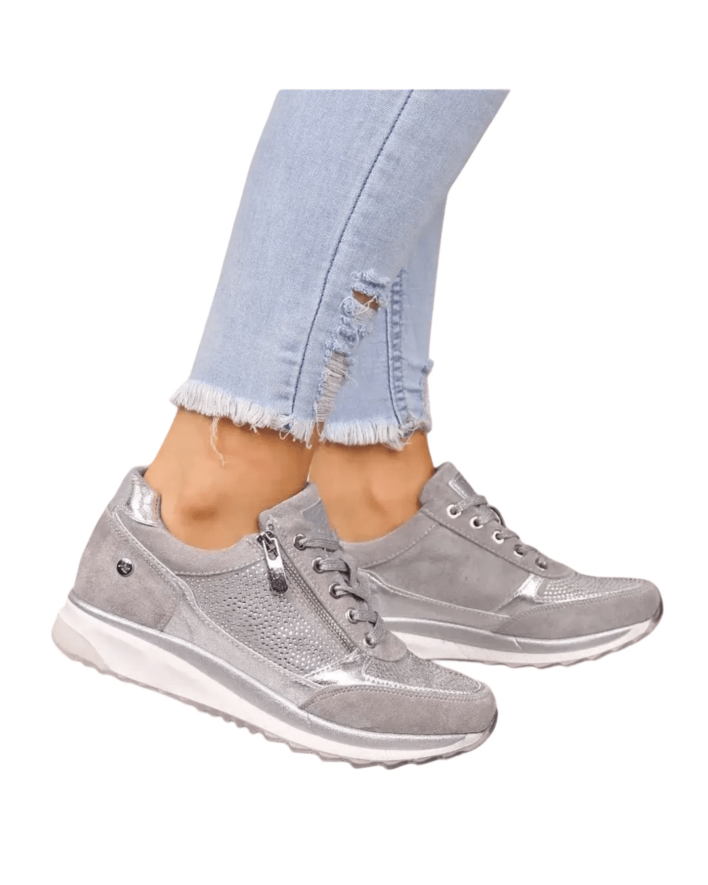 Ashford | Women's Orthopaedic Sneakers – Breathable, Cushioned Zipper Design (omen) - Ashford London Clothing