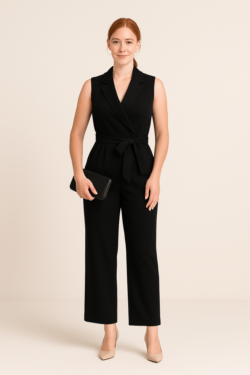 Ashford | Women's Spring Jumpsuit – Single - Breasted Cut with Tie Waist - Ashford London Clothing