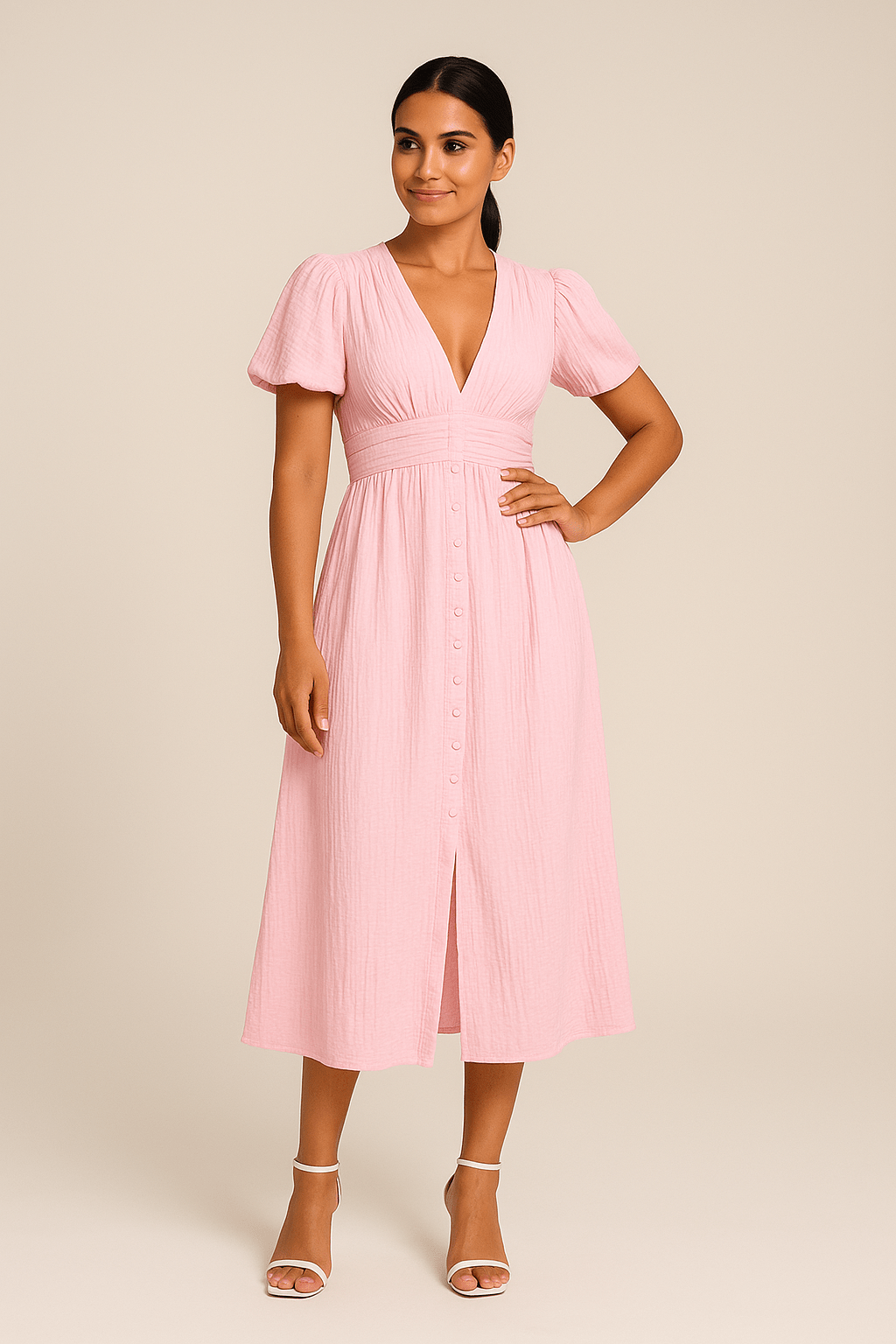 Ashford | Women's Summer Dress – Lace Trim & 3/4 Sleeves, Relaxed Fit (eves) - Ashford London Clothing