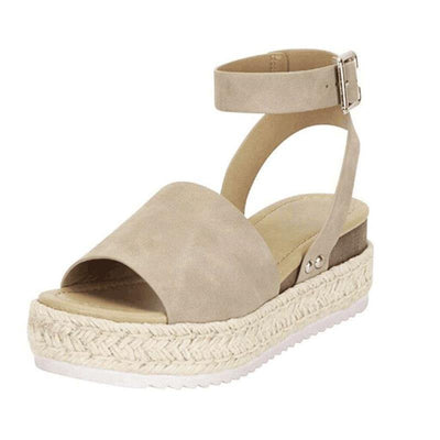 Ashford | Women’s Wedge Sandals – Platform Heel – Jute Wrap – Ankle Strap - Ashford London Clothing