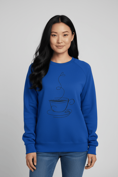 Ashford | Yuna – Women’s Relaxed Fit Cotton Blend Sweatshirt with Coffee Cup Graphic - Ashford London Clothing