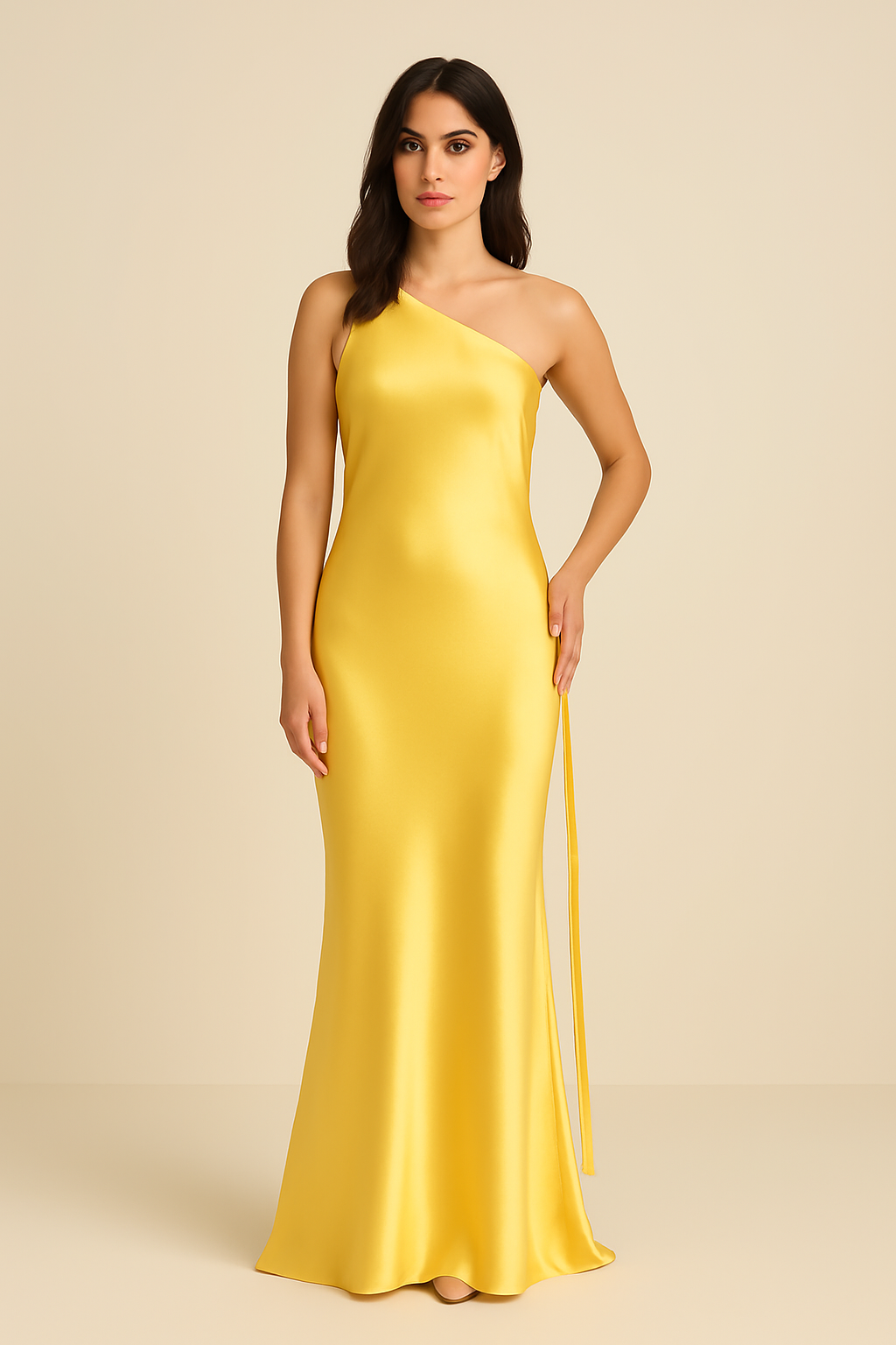 Ashford | Mila Backless Satin Gown Dress