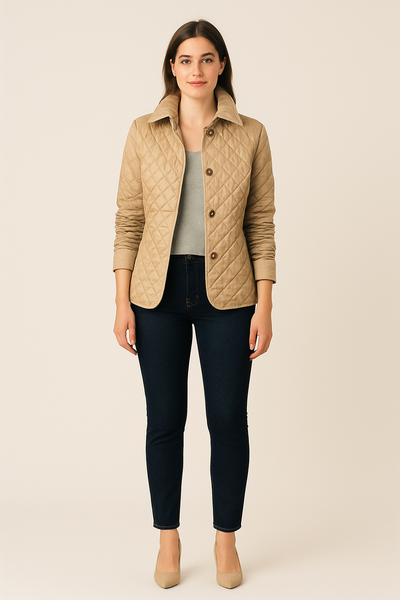 Lightweight Quilted Coat with Button Closure – Classic Fit
