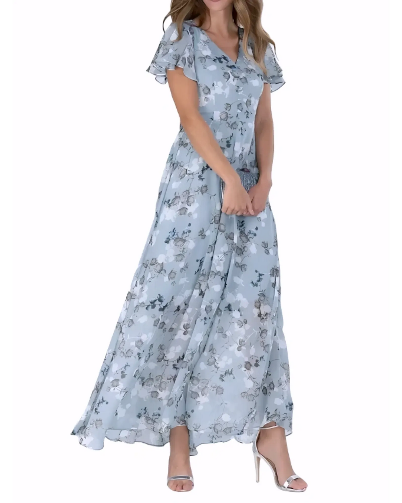 Midi Dress – Ashford London Women'S Elegant Midi Dress - A-Line Polyester Dress